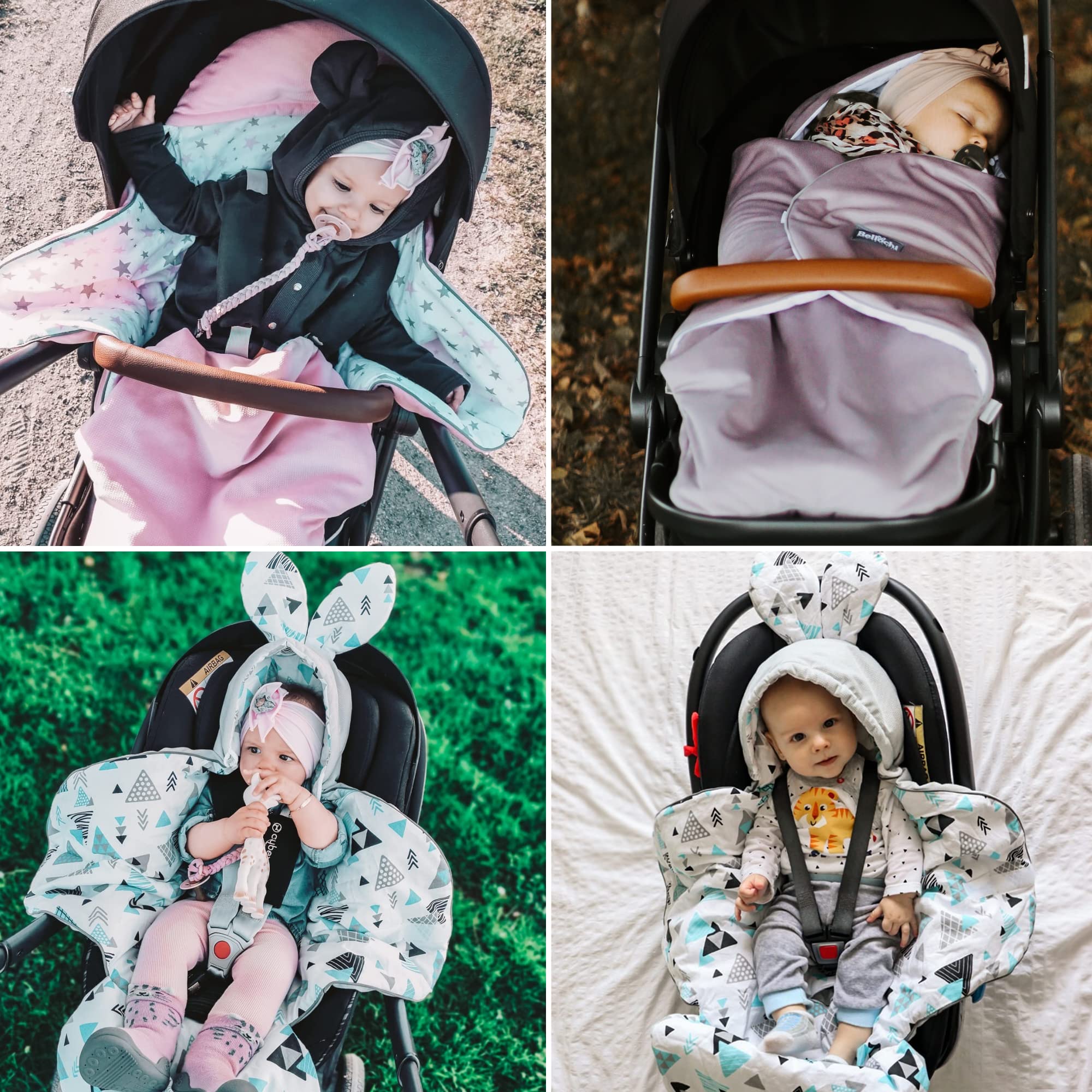 Bellochi Saco Capazo Bebe Universal Invierno - Acogedor Manta para Cochecitos de Bebé Sillas de Paseo o Sillas de Coche (p.ej. Maxi-Cosi y Römer) - Copse