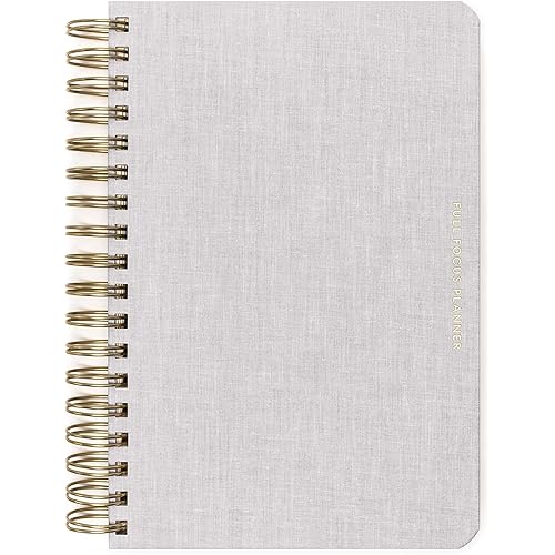 Full Focus Leather Coil Planner by Michael Hyatt - The #1 Daily Planner to Set Annual Goals, Increase Focus, Eliminate Overwhelm, and Achieve Your Biggest Goals - Hardcover (Oatmeal)