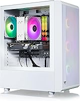 Thermaltake Quartz i1460 Gaming Desktop: i5-14400F, RTX 5060, 16GB RGB DDR4 3600MHz, 1TB NVMe SSD - Compact Powerhouse