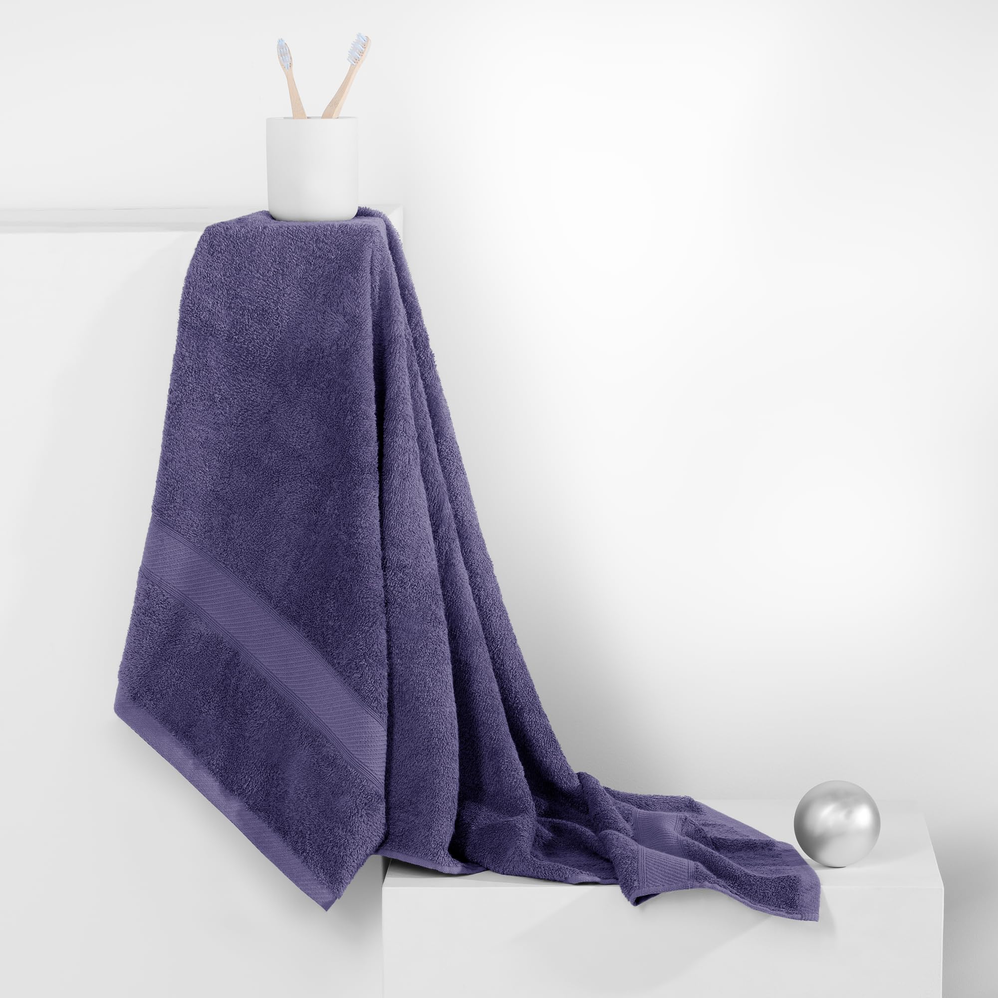 Handdoek, Recycled katoen, Groengrijs, 50 x 100 cm online kopen?| Dille & Kamille
