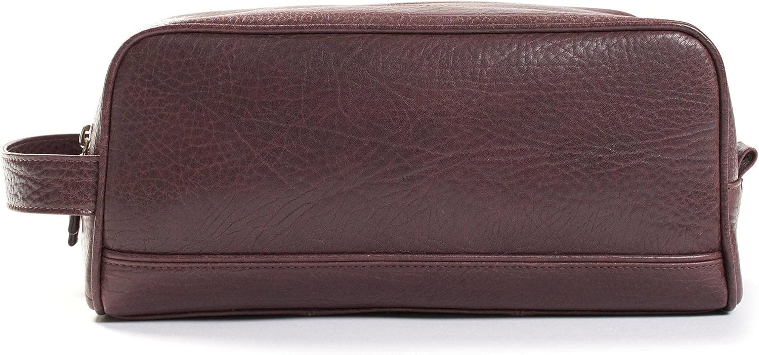 Leatherology Espresso Double Zip Toiletry Bag Beauty