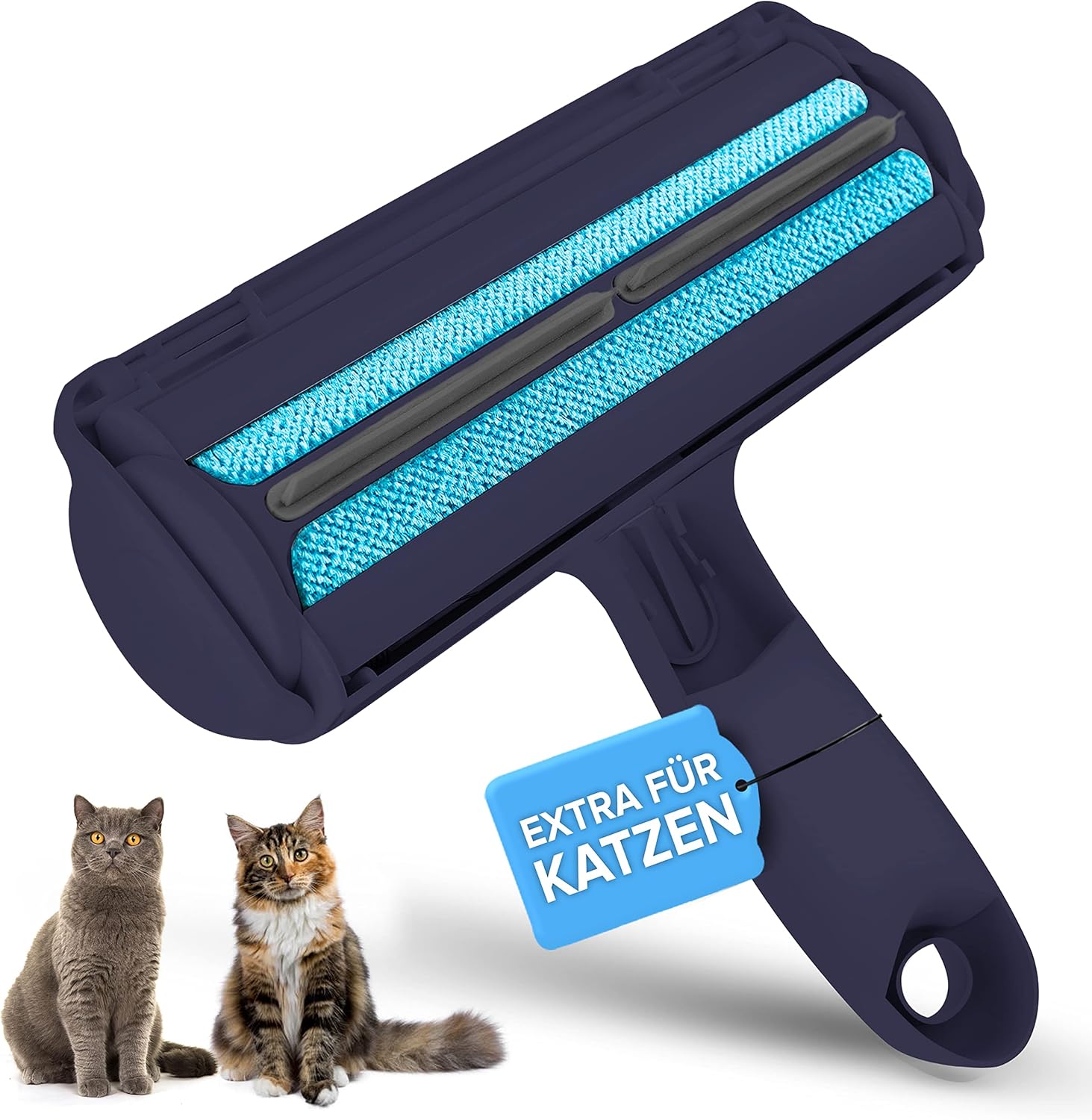2 Stück Fellmagnet + 2 Stück Tierhaarentferner Handschuhe - Katzenhaare Entfernen Set