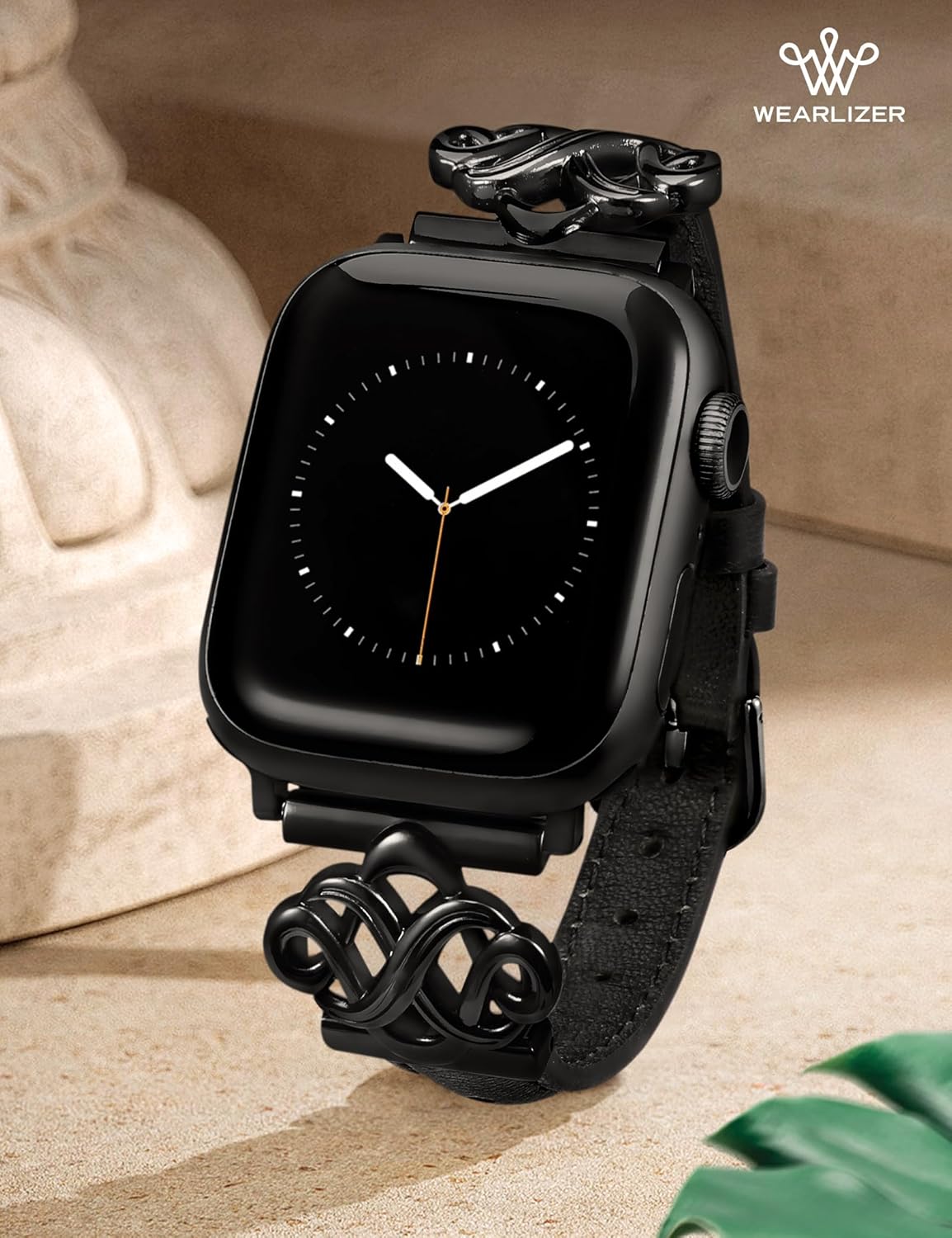 Wearlizer Slim Leather Band Compatible with Apple Watch Bands Women 38/40/41/42/44/45/46/49mm, Fancy Dressy Designer Thin Strap with Celtic Knot for iWatch Series 11 10 9 8 7 6 5 4 3 SE/Ultra 3 2 1 - Image 4