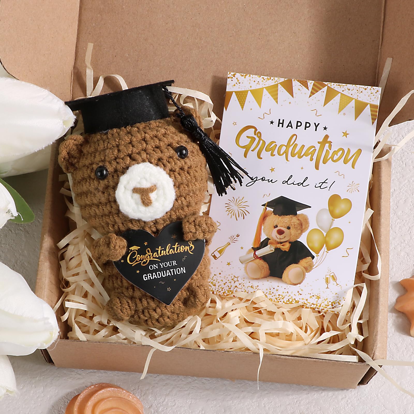 Poe Orso MUCKLILY Bouquet Di Laurea Orsetto Decorazione Festiva Bouquet Per Laurea Originale