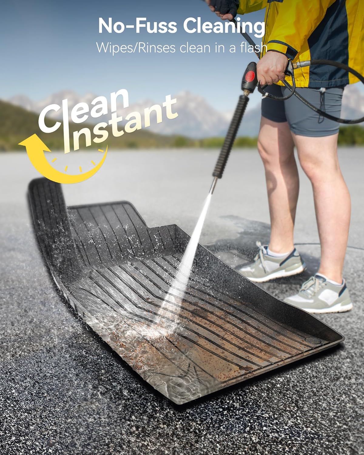 3W Floor Mats Compatible for Benz GLA 2015-2020 Custom Fit TPE All Weather Floor Liner for Benz GLA 1st&2nd Row Full Set Car Liners Black - Image 5