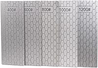 Jewboer 5-Piece Diamond Sharpening Stone Set: 400/600/800/1000/1200 Grit Lapping Plates for Knives, Tools & Crafts
