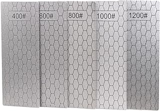 5 Pieces Diamond Sharpening Stone Set,Diamond Lapping Plate Coarse/Medium/Fine Grit Sharpener,400/600/800/1000/1200 Grit