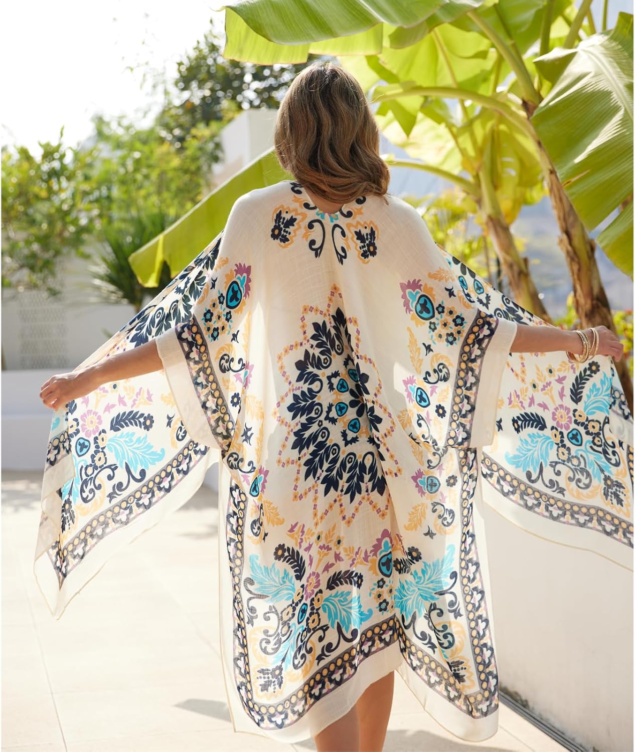STARWHISPER Beach Kimonos for Women Swimsuit Cover Up Boho Kimono Cardigans 2025 Summer Casual Resort Wear - Image 5
