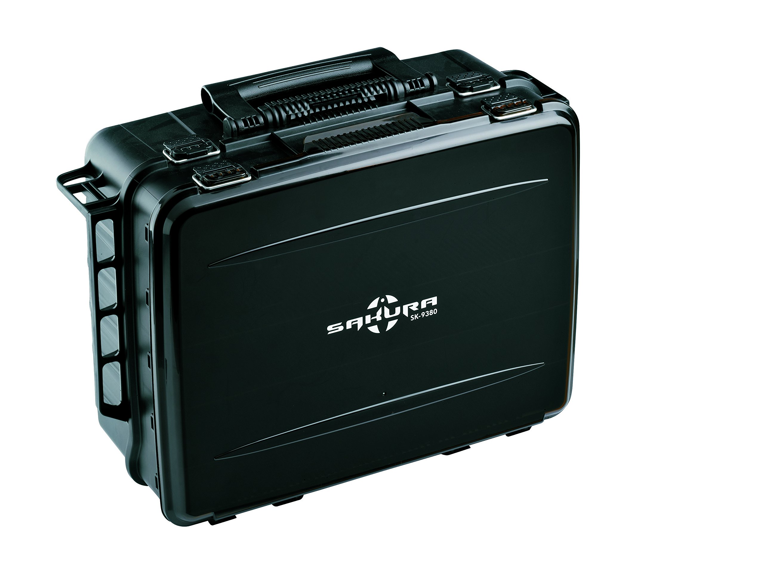 Sakura SK9380 - Caja para Aparejos de Pesca, Color Negro