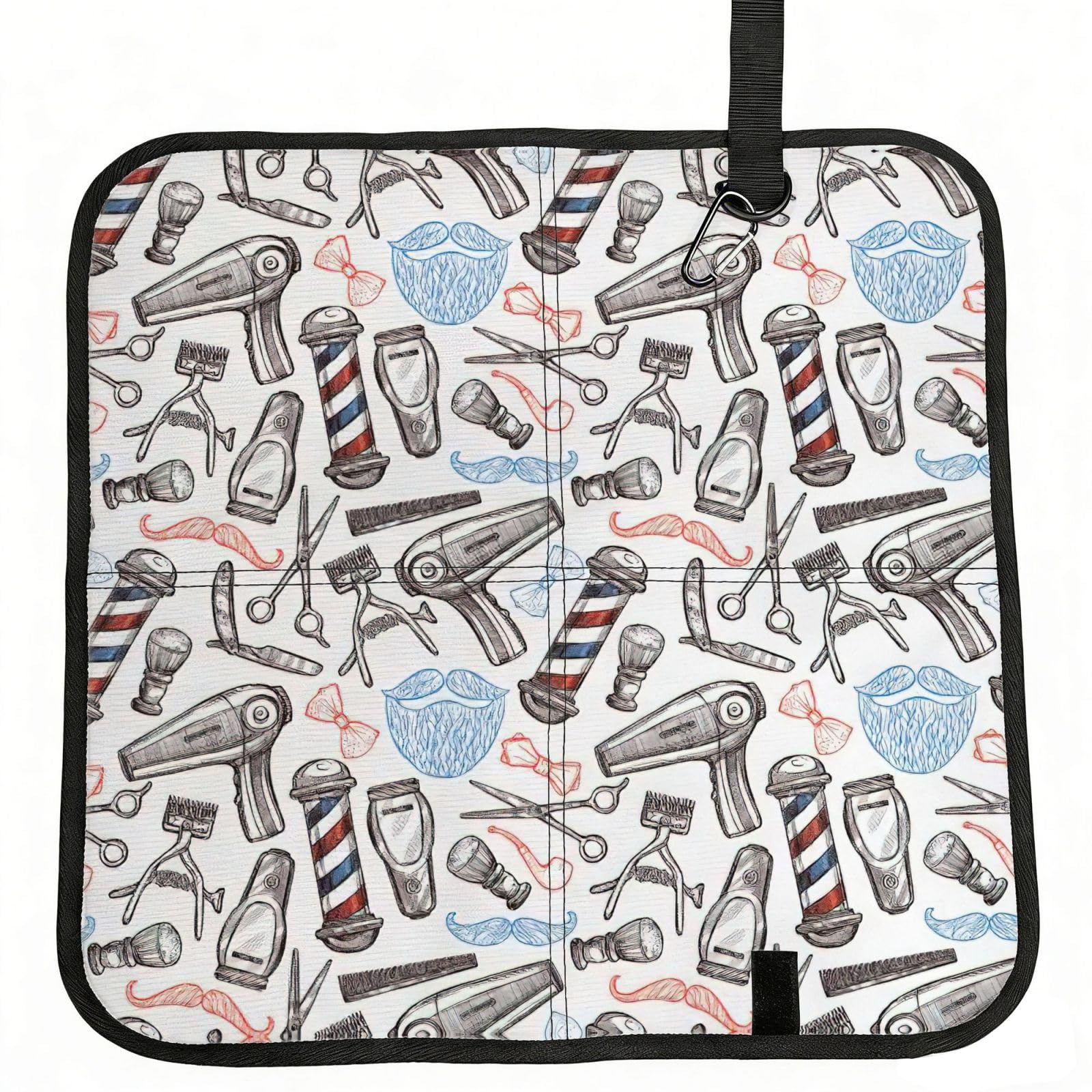 VCzsdff Barber Supplies Pattern Print Portable Seat Cushion Folding Bleacher Pad Compact Picnic Sitting Mat Polyester 40cm