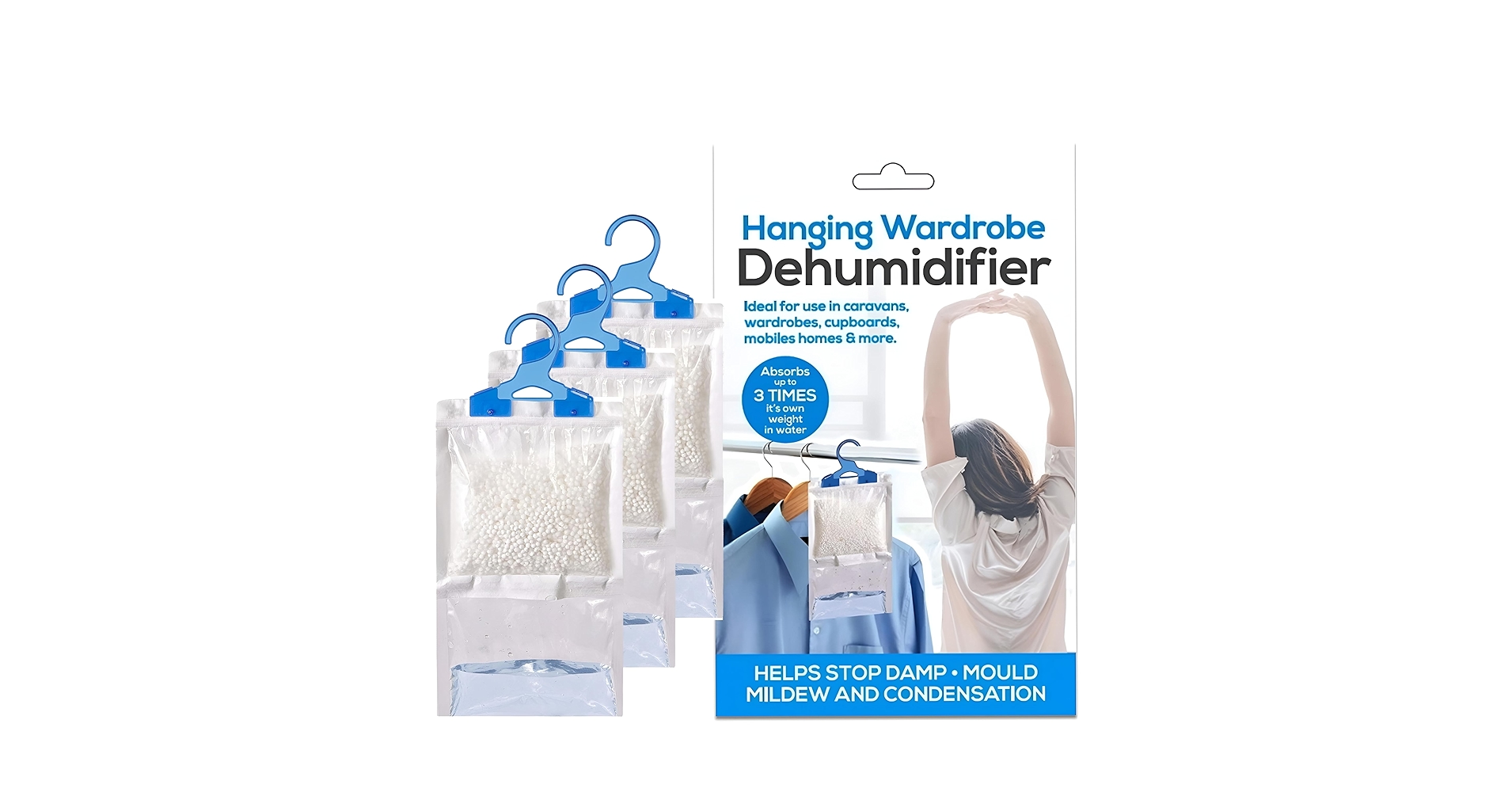 Eco Whiff Super Absorbent Wardrobe Dehumidifier Hanging Bags Pack Of 8 U2013 Moisture Absorber To Stop Damp, Mould, Mildew & Condensation | Premium Damp