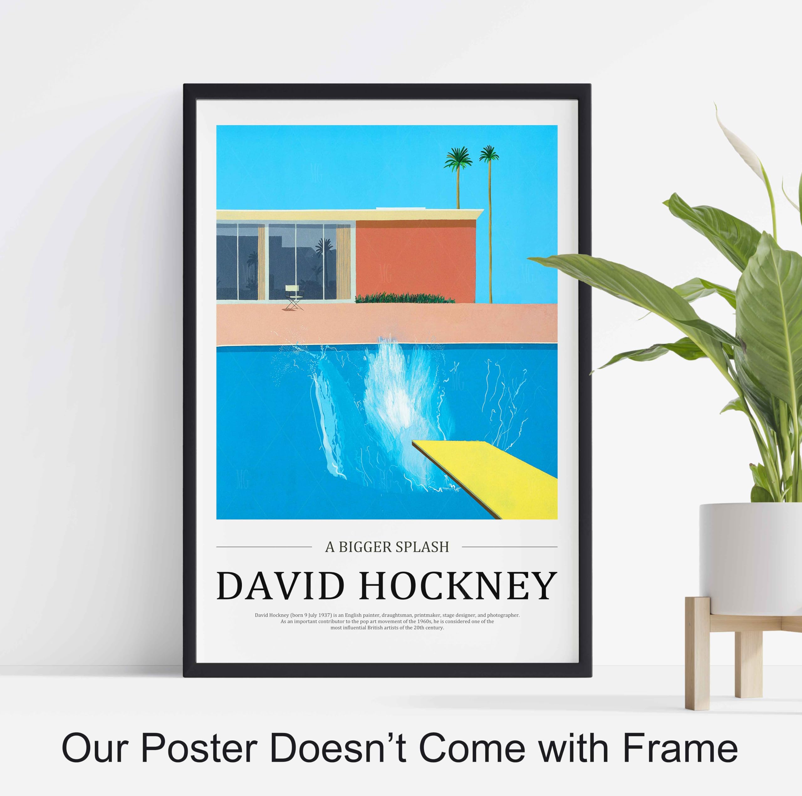 Hockney A Bigger Splash Unframed Poster Print Modern Wall Art Home