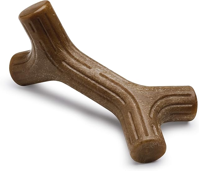Benebone Durable Stick Dog Chew Toy for Aggressive Chewers, Real Bacon, Medium, Made in the USA