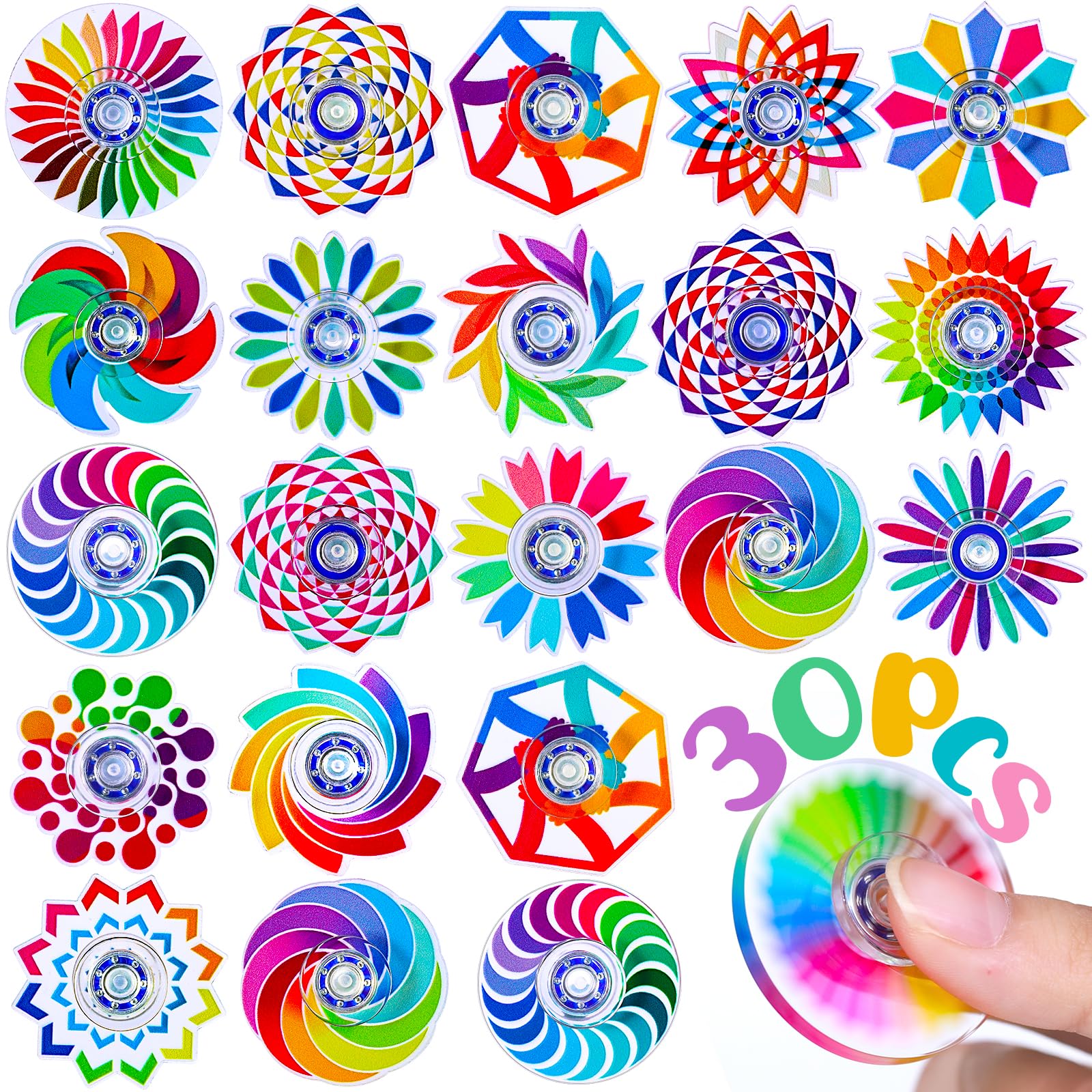 ANGGIKO 30 PCS Party Bag Fillers for Kids Fidget Spinner Party Favours Mini Sensory Fidget Toys, Fidgets Box Fillers Classroom Rewards Prizes Bulk Gifts Lucky Dip Prizes for Kids