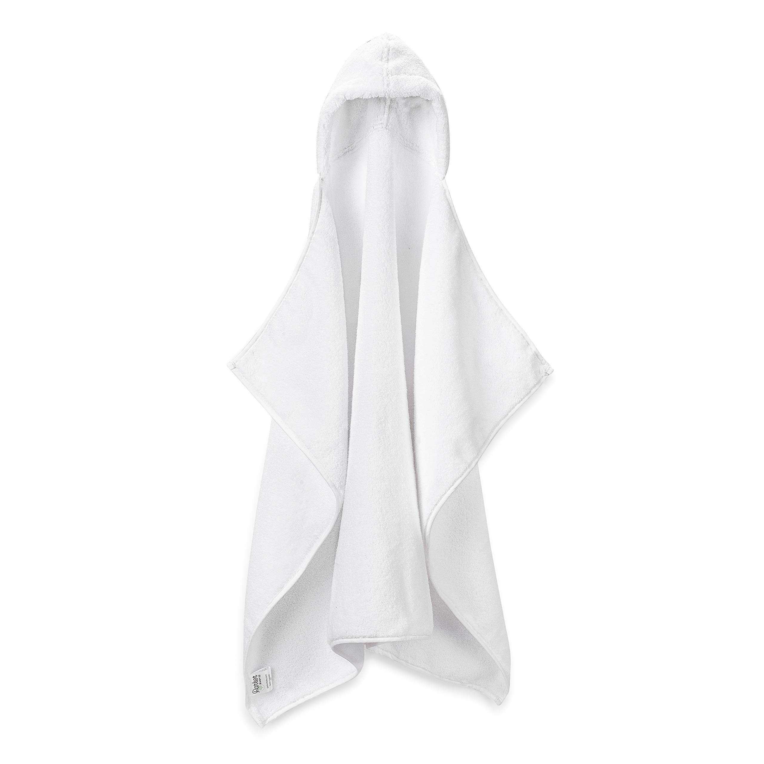 Parker Baby Co. Toalla de baño de algodón suave con capucha para bebés y niños, Blanco, Toddler/Kids
