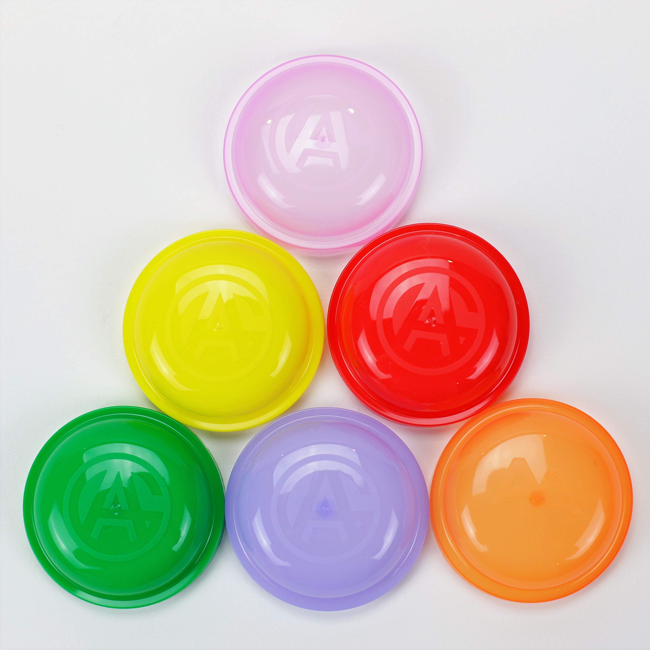 Buy Empty 2 inch Acorn Frosty Plastic Clear Capsules 7 Colors Pack Toy Stand Vending Machine