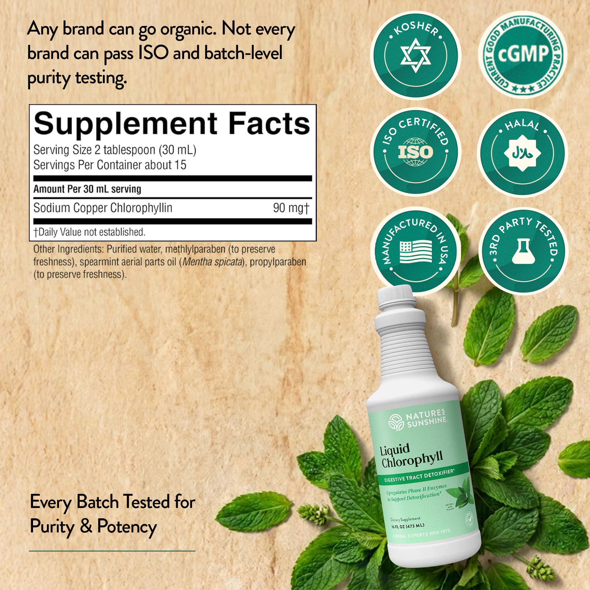 Nature's Sunshine Liquid Chlorophyll - Immunity Support, Detox & Cleanse, Chlorophyll Liquid Drops with Spearmint Oil, Natural Energy Boost, Internal Deodorant - 16 Fl Oz — Amazon image 5