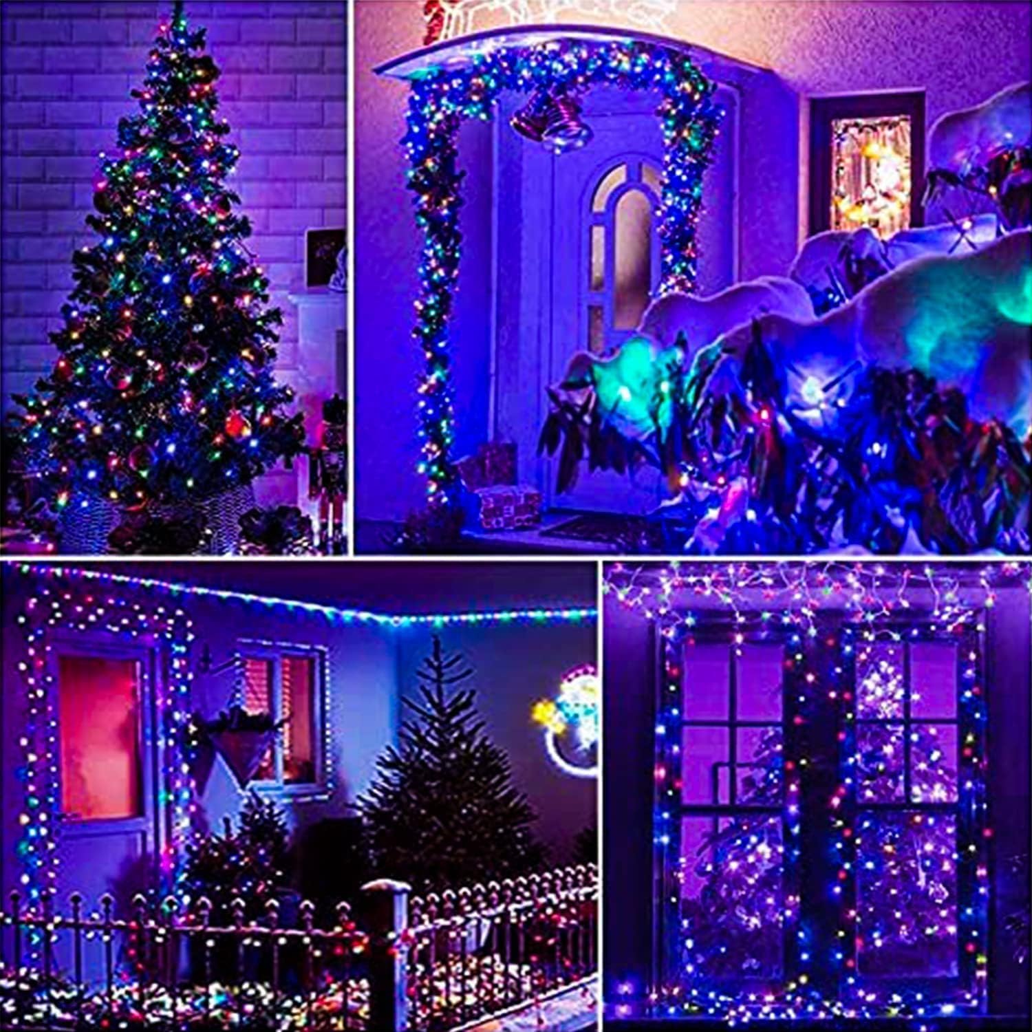 Yiaht Paquete de 12 luces de hadas que funcionan con pilas con temporizador (multicolor)