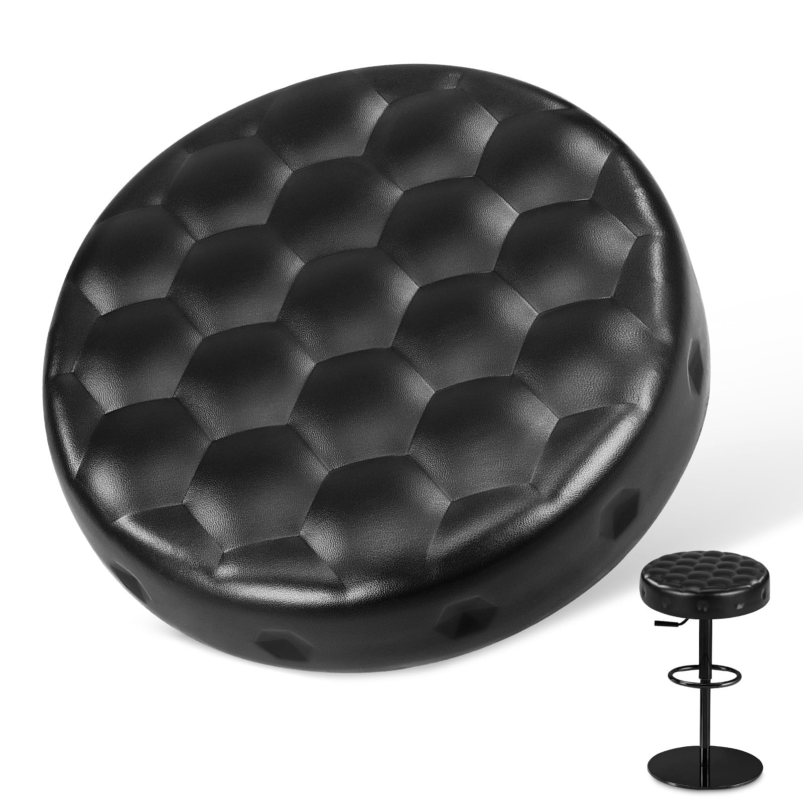 Assise de tabouret rond en mousse PU noir Housoutil pour siège de bar