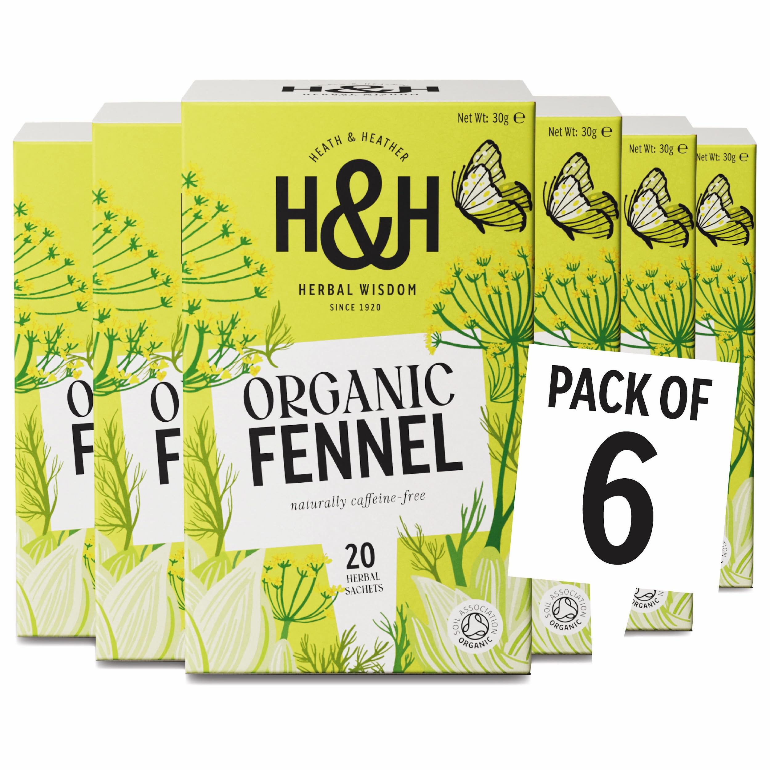 Heath And Heather Organic Fennel ST&E 20 Bags - 2 Pack