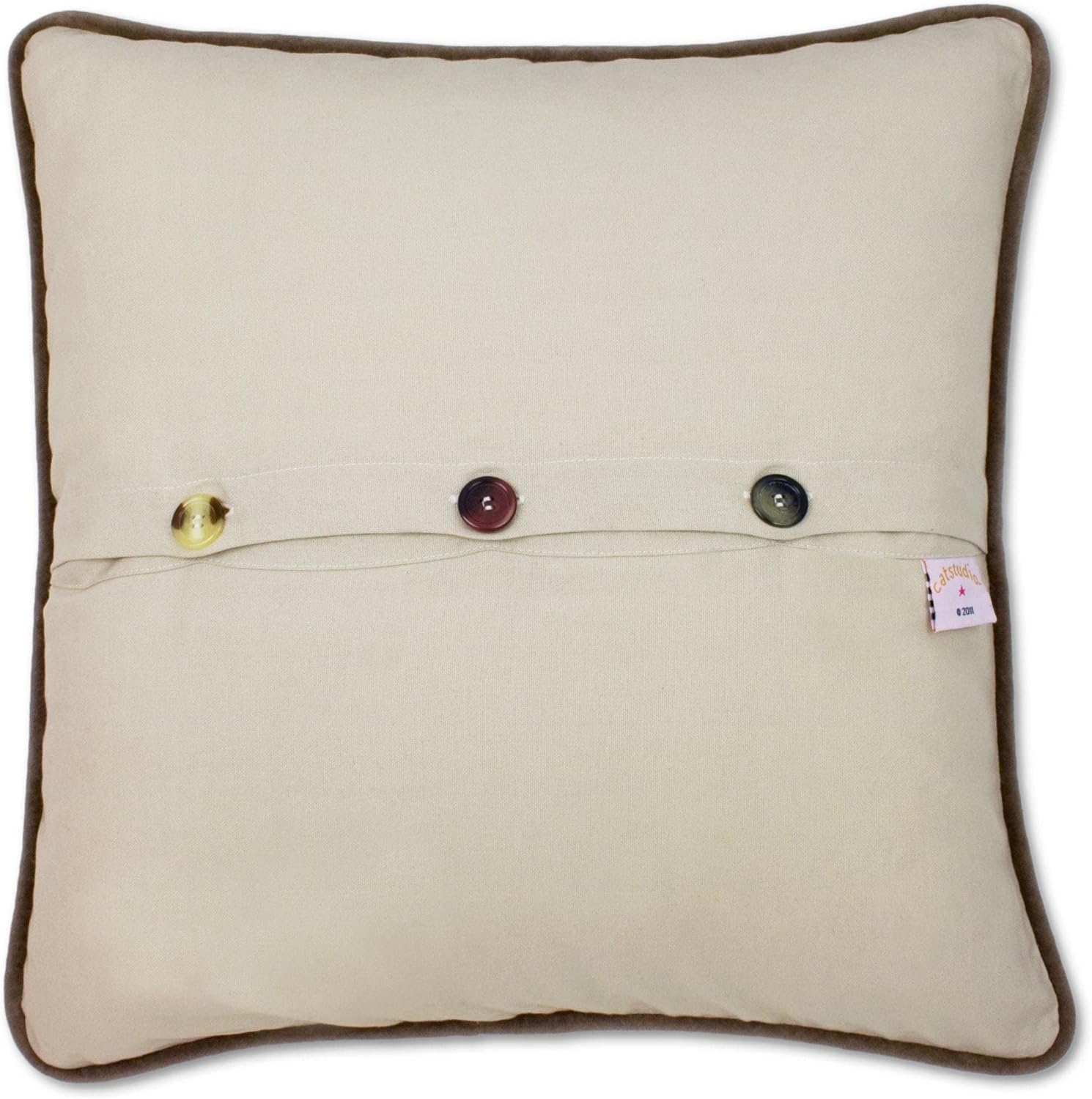 Catstudio Rocky Mountain National Park Embroidered Throw Pillow - 20" x 20" | Geography Inspired Accent Pillows