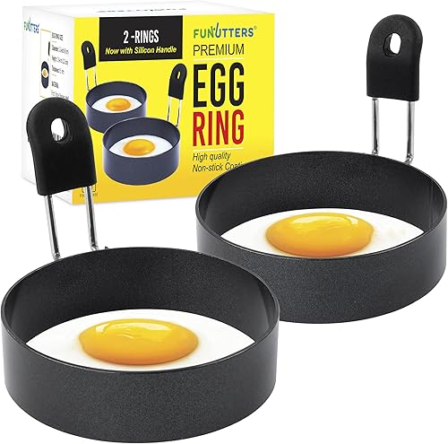 Anillos para huevos, 3.5 pulgadas, antiadherentes, profesionales y grandes, de acero inoxidable para freír huevos y huevos Mcmuffins, molde de huevo