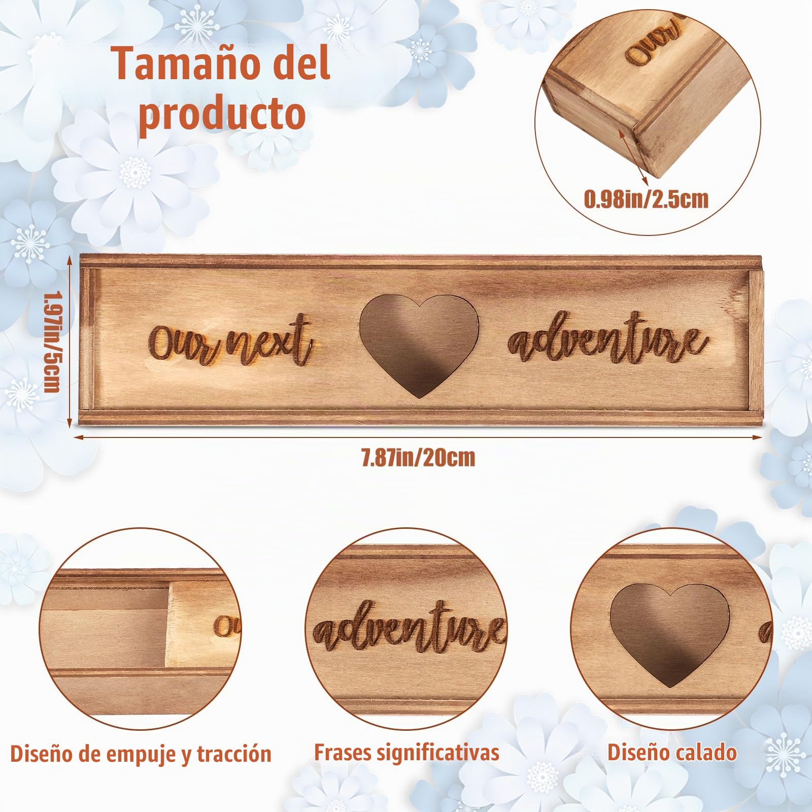 Caja para Prueba de Embarazo, Anuncio Sorpresa Embarazo Caja Madera Soporte Almacenamiento Colección Recuerdos Revelación Bebé Caja de Regalo de Embarazo para Papá, Familia