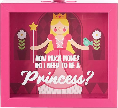 Boston Warehouse Rainy Day Fund Caja de Ahorros Princesa, 8 x 7 pulgadas