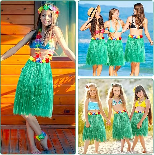 Miniatura 5 de 24 faldas de hierba hawaiana de 24 pulgadas, falda hula para mujer, disfraz de Luau, recuerdos de fiesta hawaiana