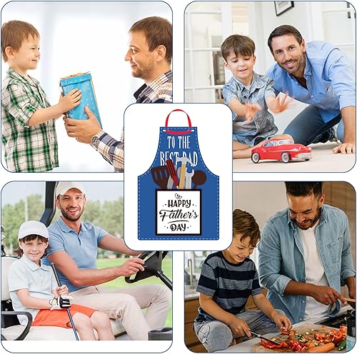 Miniatura 5 de Colarr Juego de 24 juegos de delantales para el día del padre, kit de manualidades para el día del padre, manualidades, manualidades, regalos de