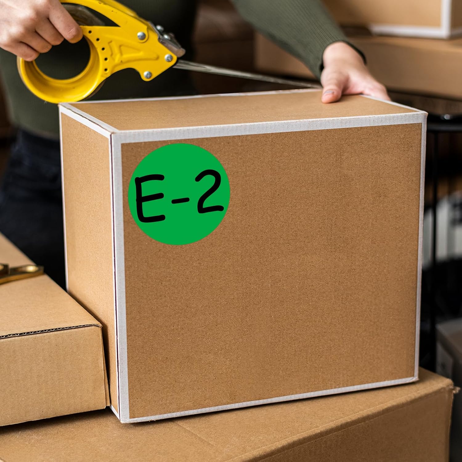 Pack of 200 Round Color Coding Circle Dots Stickers Labels (4", Green) - Image 4