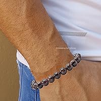 Vista 331 de Amazing Gemstone Crystal Bracelet for Women Men's Gifts - Protection Healing Crystal Bracelet - 8mm Gemstone Beaded Adjustable Bracelet Pulseras