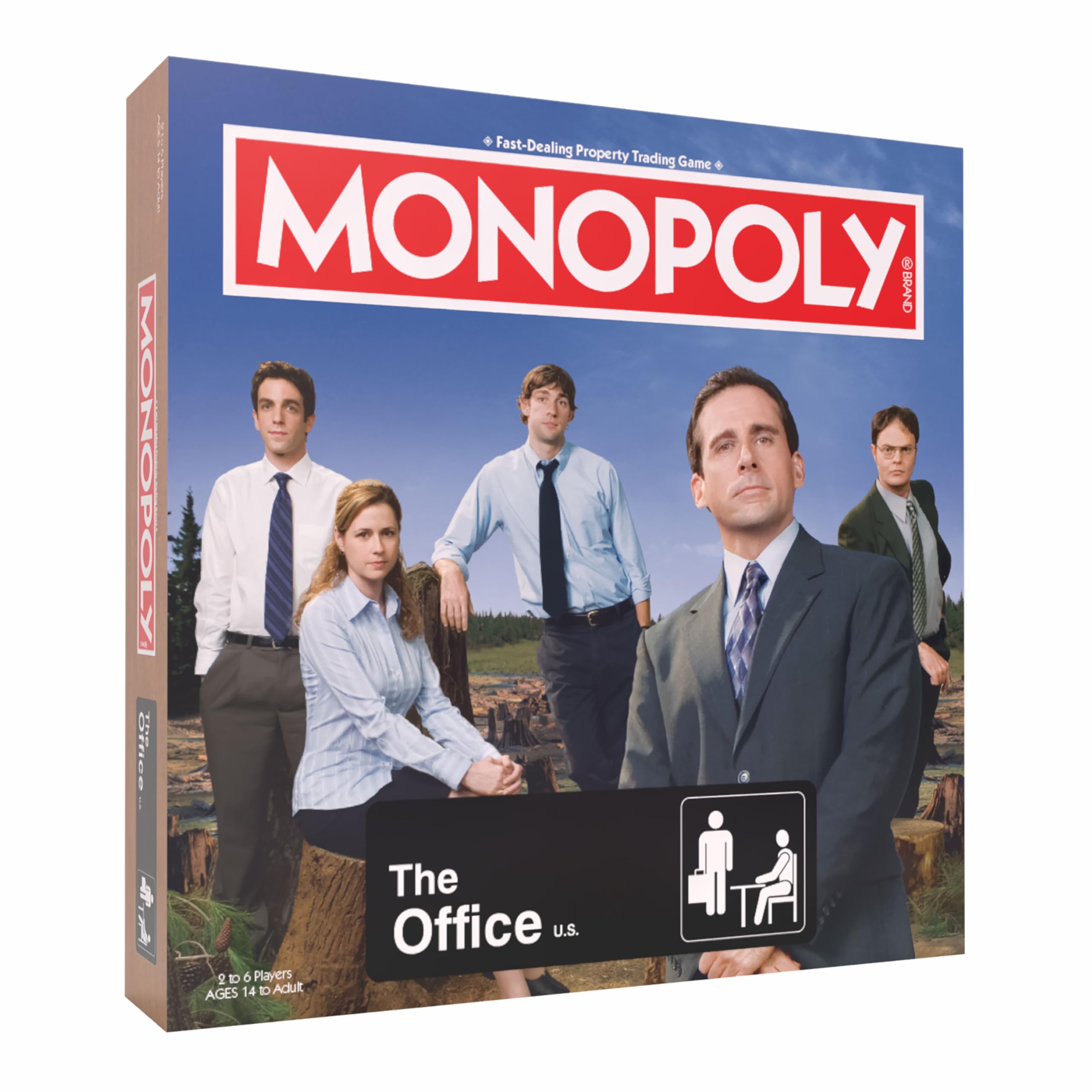 Monopoly: The Office Board Game, Featuring World's Best Boss Mug, Dundee Award, Box of Paper & More, Buy, Sell, Trade Scranton’s Locations from