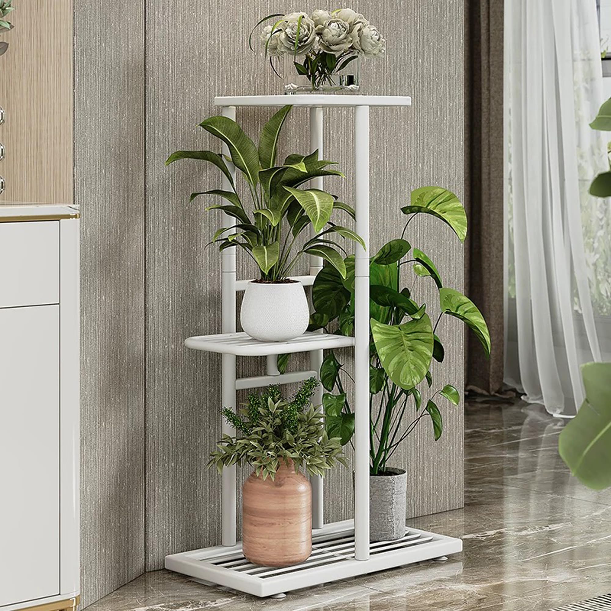 imuounl 3 Tier Metal Plant Stand Indoor Outdoor