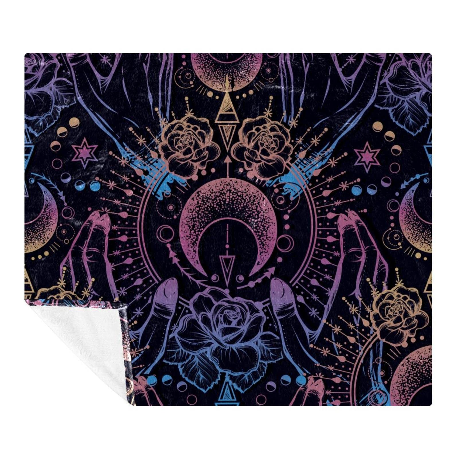 Couverture polaire anti-froid pour canapé et voyage, plaid doux en microfibre astrologie