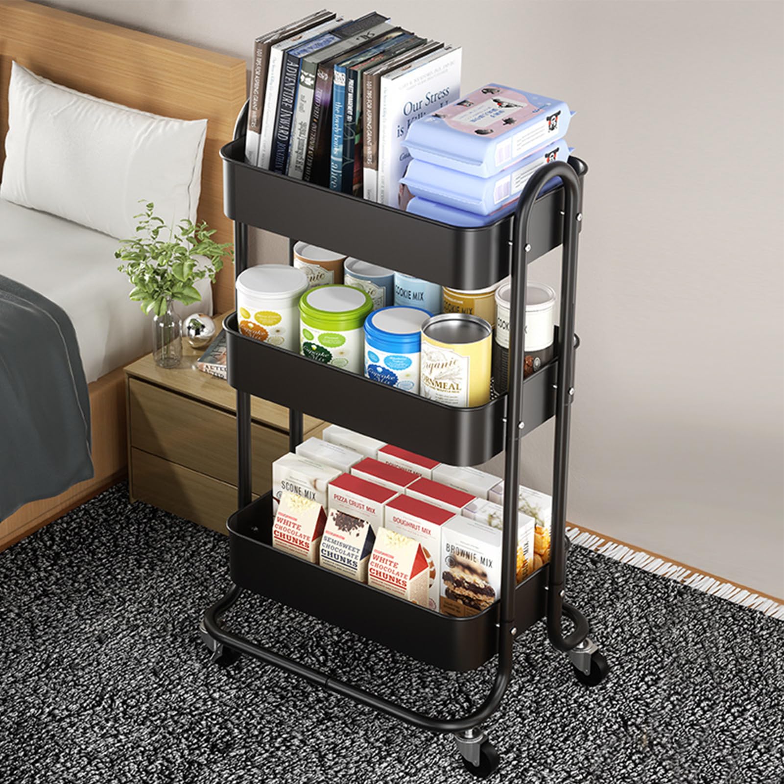 Organizador de Carrito de Manualidades, Ruedas, Carrito de Manualidades