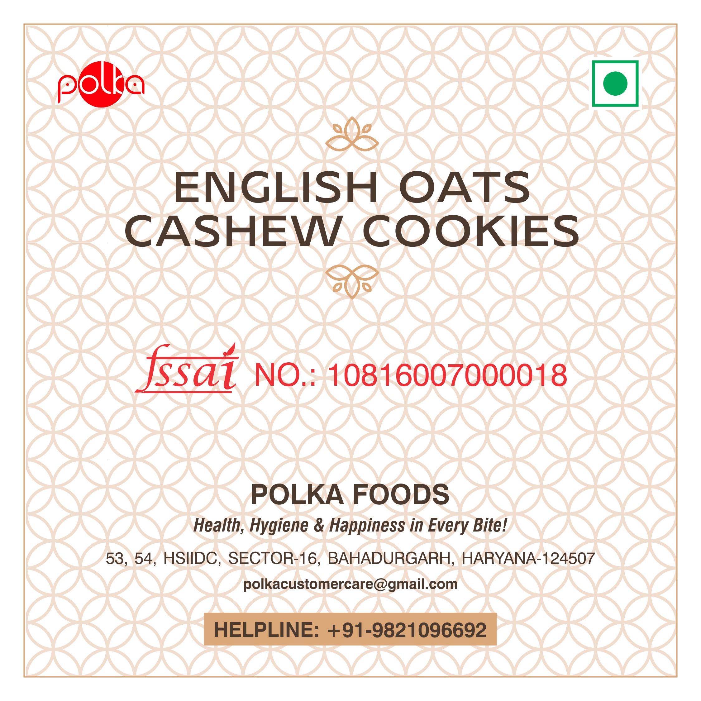 POLKA ENGLISH OATS CASHEW COOKIES, 200 GM,MIXED DRY FRUIT COOKIES, FLAVOUR BISCUIT, SNACKS,COOKIES BISCUIT,HIGH FIBRE,DIGESTIVE COOKIE - Image 5 thumbnail