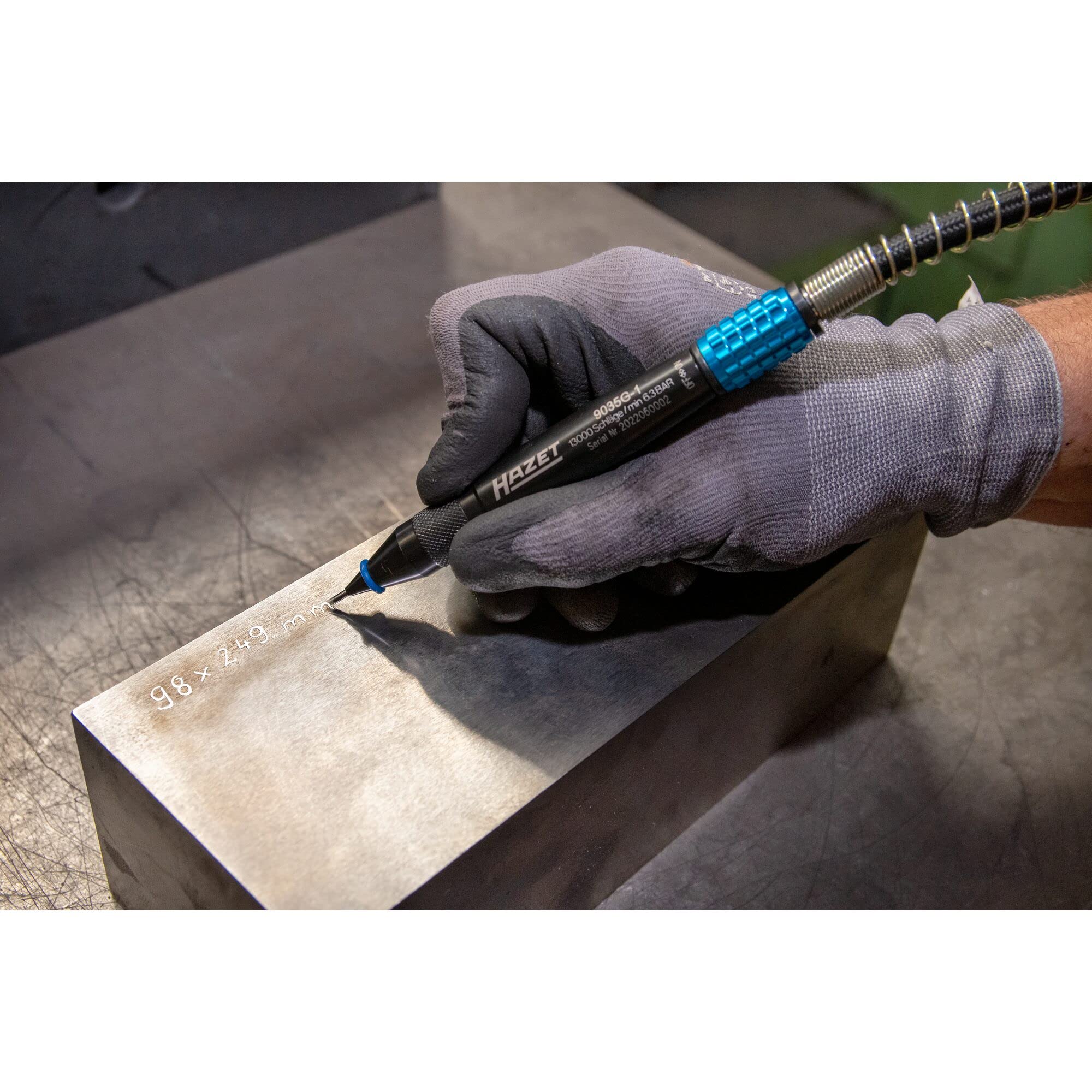 Penna per incisioni HAZET 9035G-1 | marcatura precisa e permanente dei pezzi da lavorare | per metallo, pietra, ceramica, plastica | design sottile e sensazione '.
