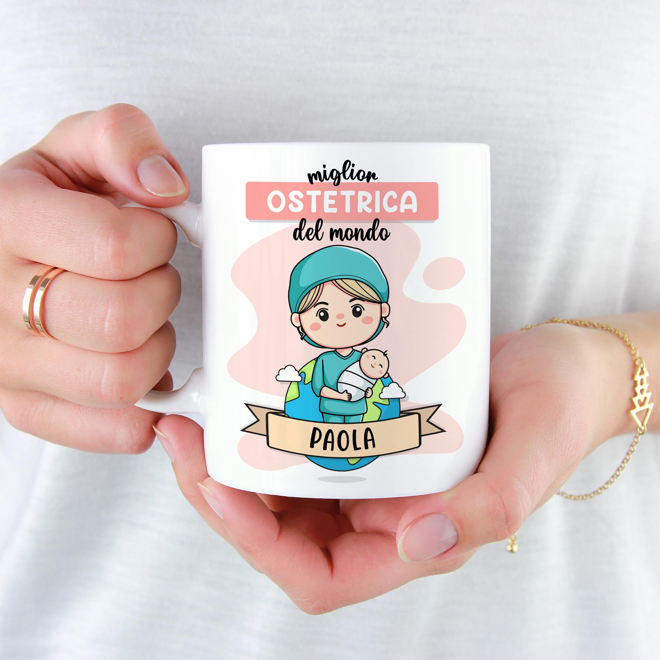 Tazza Personalizzata Con Nome Per Laurea Informatica O Professioni Sanitarie – Idea Regalo Unica Per Collega, Infermiera, Ostetrica - 3
