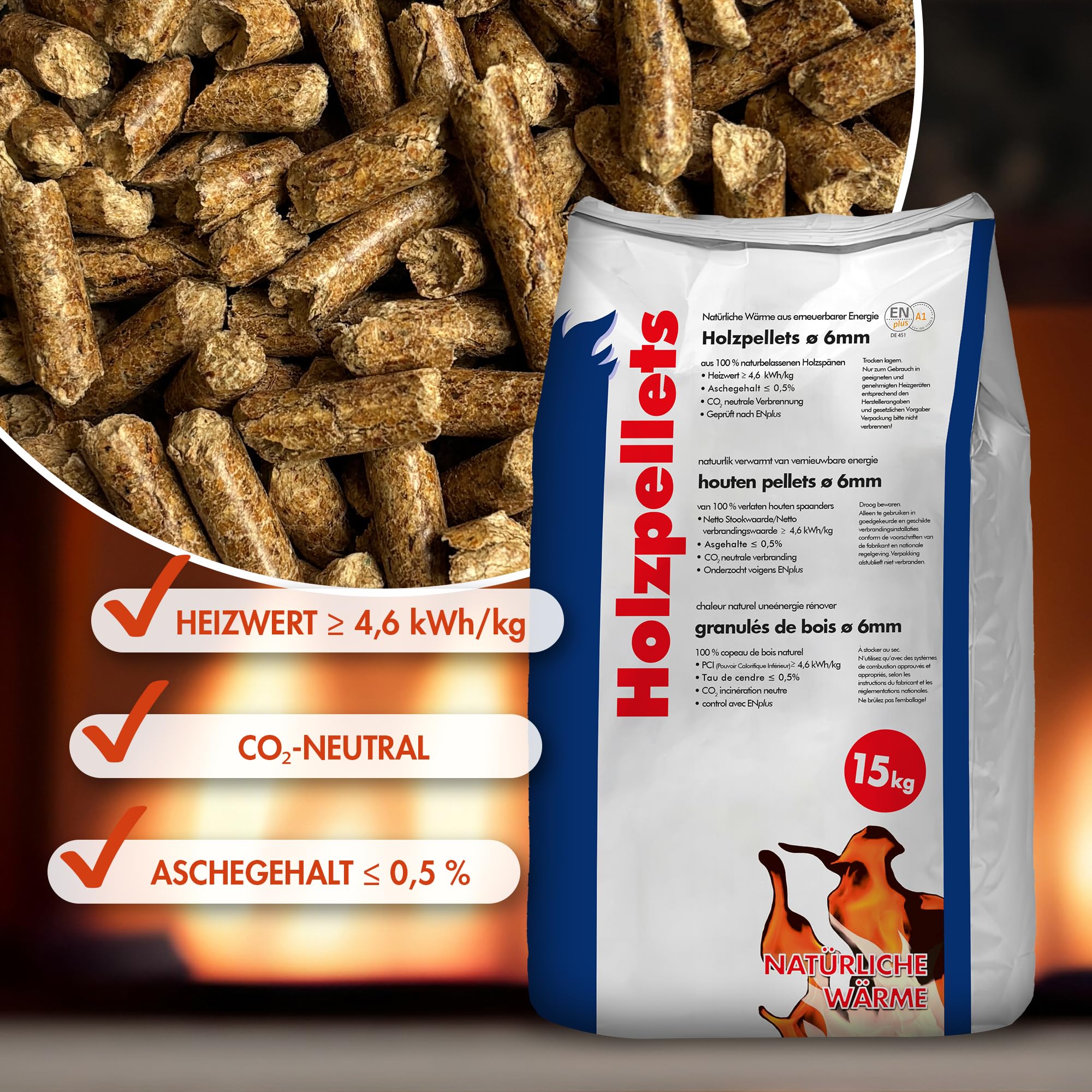 Drevené pelety STANDARD – paleta 1050 kg