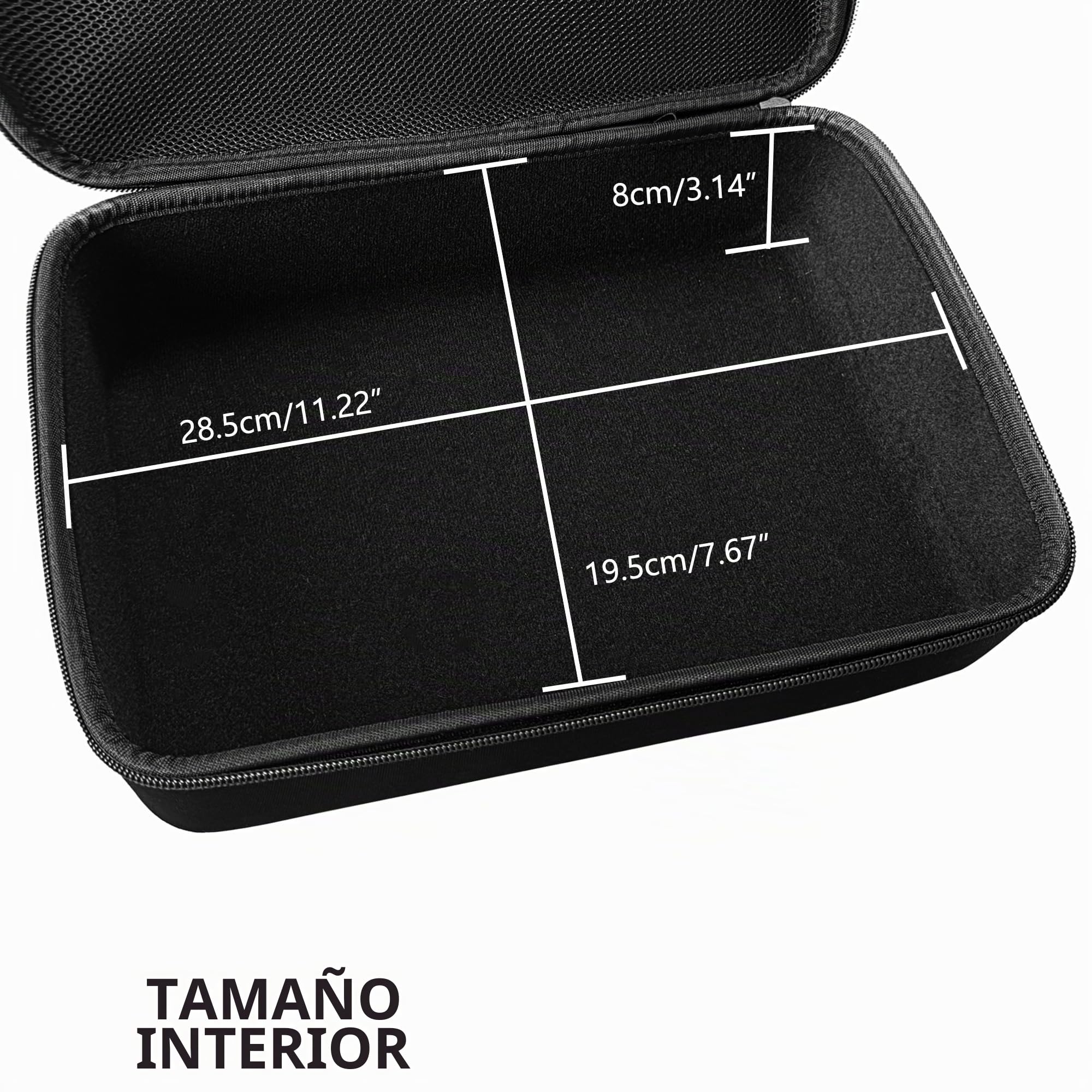 Musiin Funda para muestras de audio compatible con Roland SP-404MKII, SP-404A, SP-404SX, SP-404, cremalleras dobles suaves, amplio bolsillo superior de malla para accesorios, mango suave y cómodo