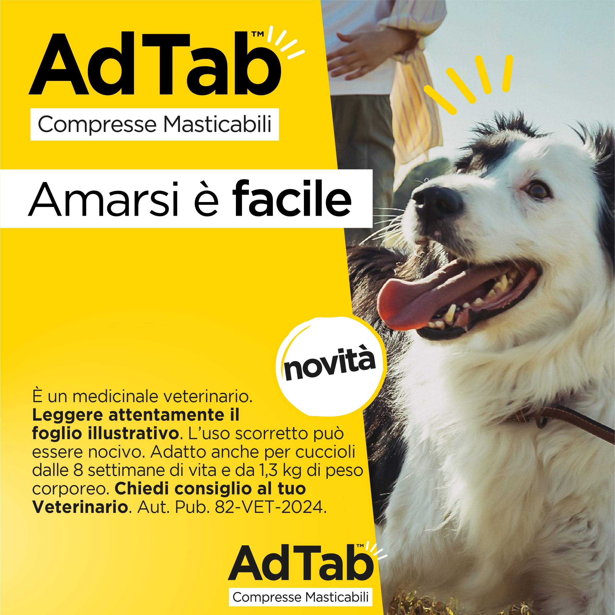 AdTab Kautabletten für Hunde von 5,5-11 kg - 3 Tabletten