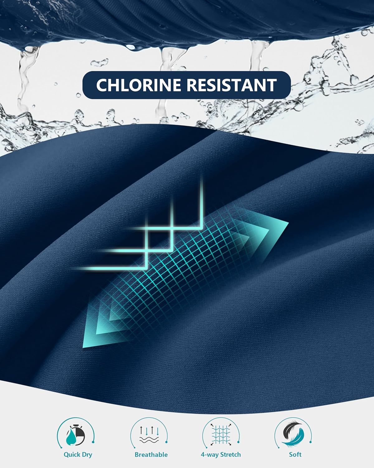 Viodia Women's 20'' Long Swim Skirt High Waisted Ruffle Skort Modest Swimsuits Knee Length Bottoms Tankini with Skirts - Image 7