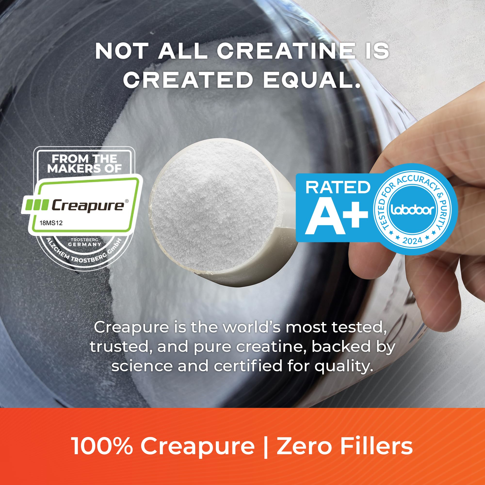 Muscle Feast Creapure Creatine Monohydrate Powder, Orange (300g) — Amazon image 2