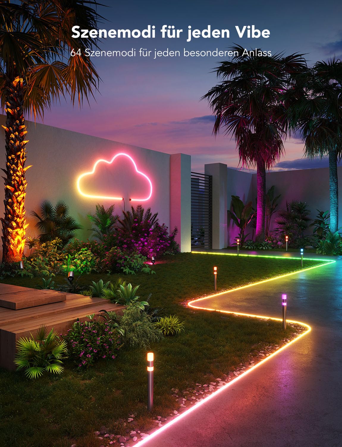 Govee Outdoor Neon LED Strip 10m RGBIC IP67 Wasserdicht mit Alexa und Google Assistant