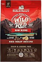 Stella & Chewy's Wild Red Raw Blend Kibble 21lb - Freeze-Dried Raw Coated, High-Protein Grain-Free Dog Food for Picky Eaters