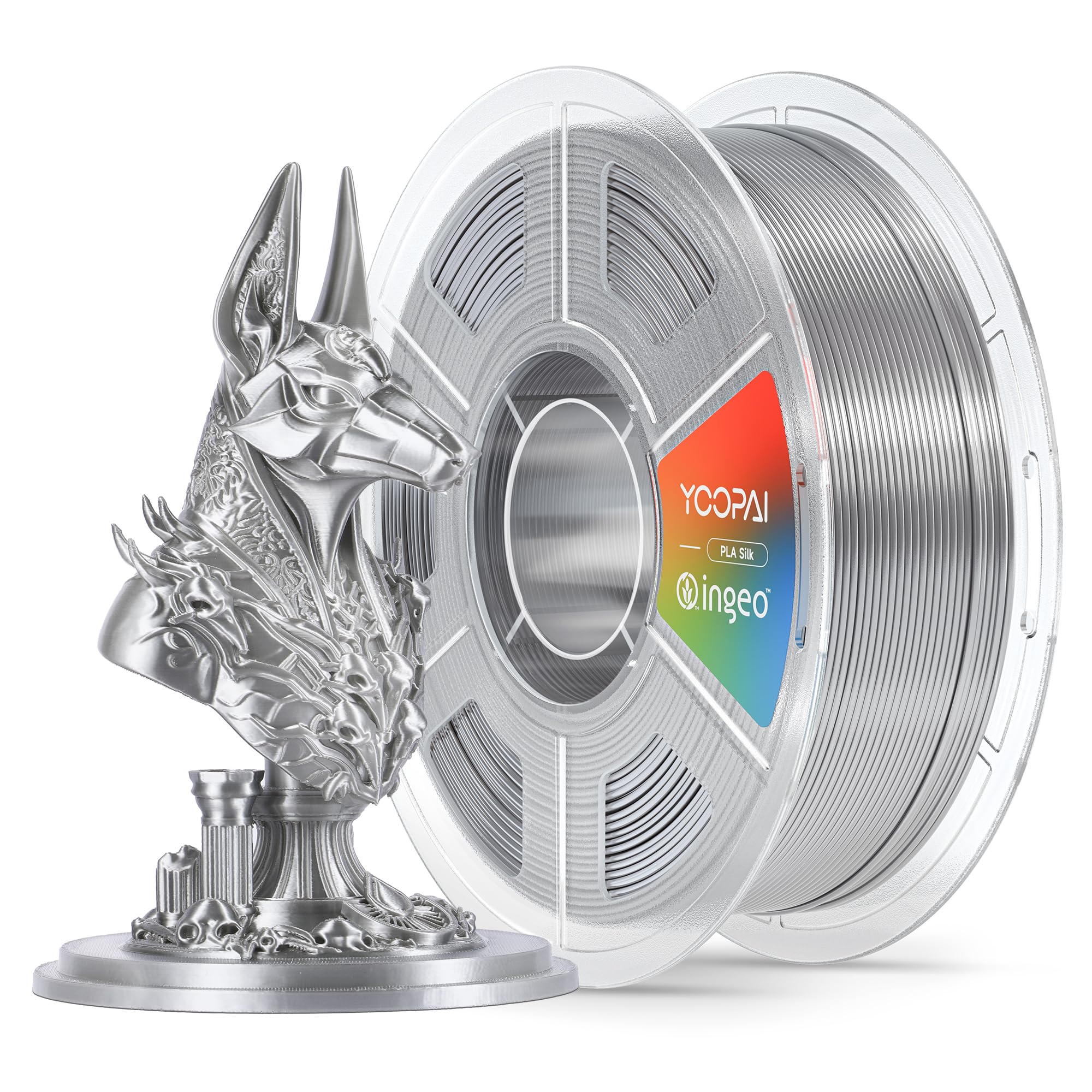 Photo 1 of YOOPAI Silver Silk PLA Filament 1.75mm