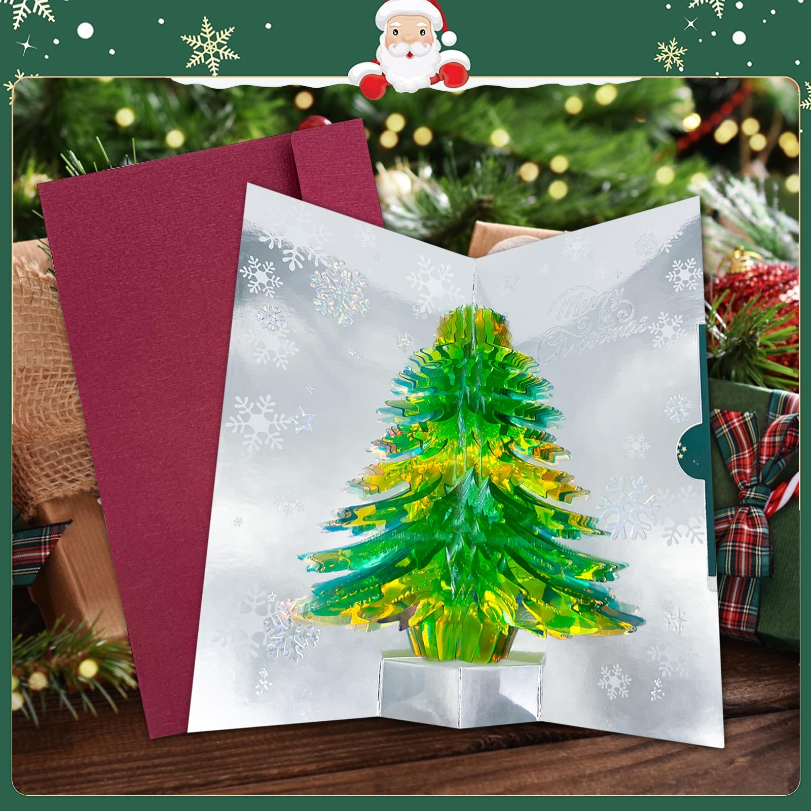 Christmas Card, 3D And Pop Up Cards, Handmade Christmas Cards For Children, Christmas Greeting Cards With Envelopes, Perfect Holiday Surprise On