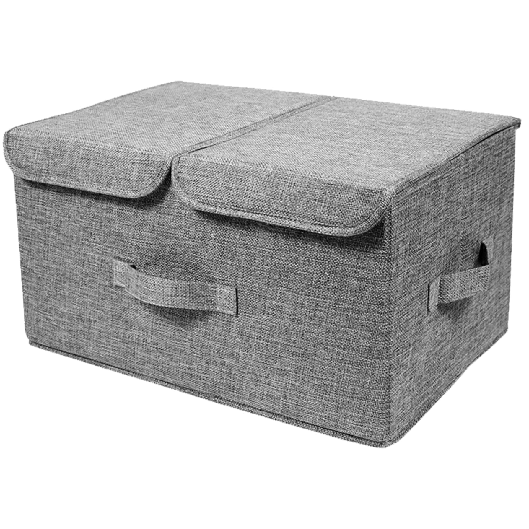 Boîte de rangement avec couvercle pour vêtements et jouets dans la chambre