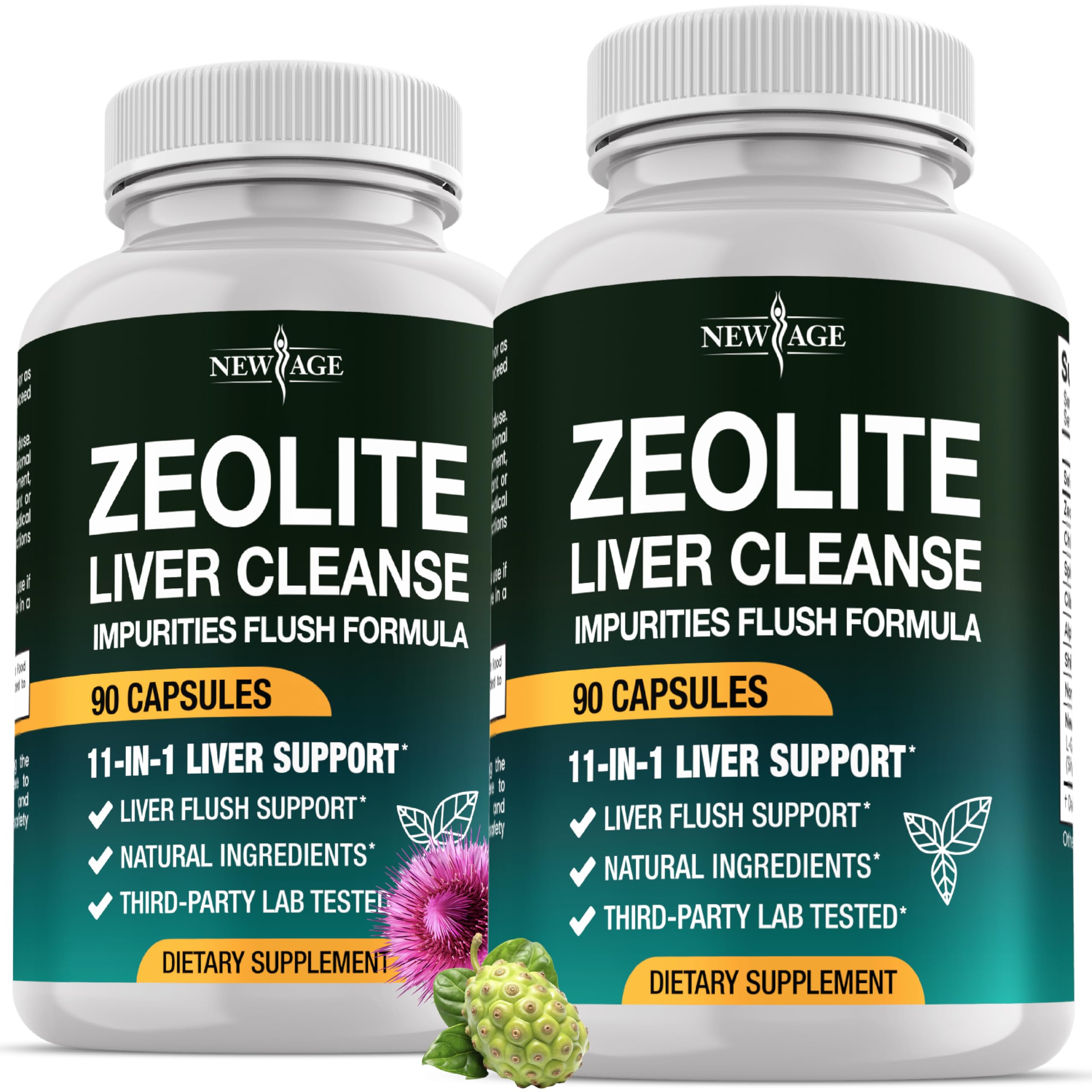 Amazon.com: NEW AGE Liver Cleanse & Repair - Gut Health, and Energy -  Zeolite for Adults with Noni, Glutathione, NAC, Chlorella, Spirulina, ALA,  Cilantro, Milk Thistle & Shilajit